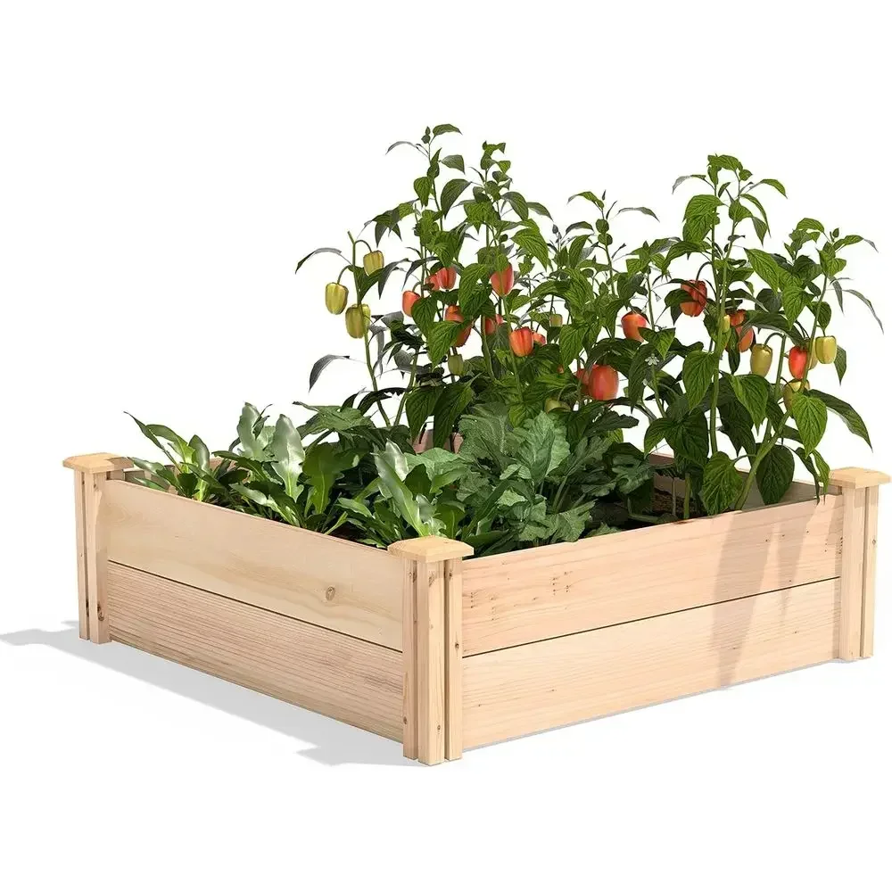 Raised Garden Bed, 36 x 36 x 11 (3/4 Thick) - Durable, North American Cedar, Made in USA