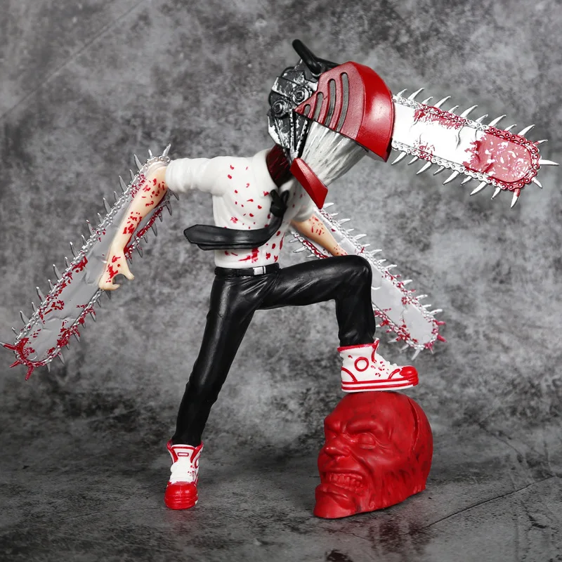 Chibi Pochita Action Figure Anime Chainsaw Man Power Gk Cartoon Doll Collection Ornament Gifts Desktop Decorate Toys Kids Toys