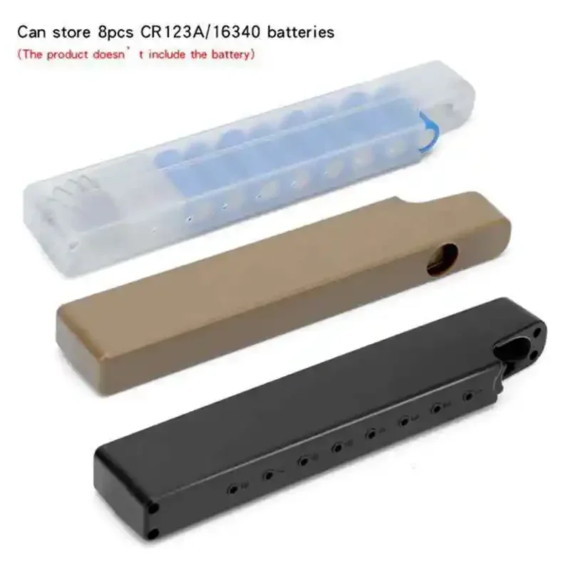 New 22x4.5CM Battery Storage Box Dust-proof Anti-explosion Protector Case For 8PCS CR123A 16340 Batteries