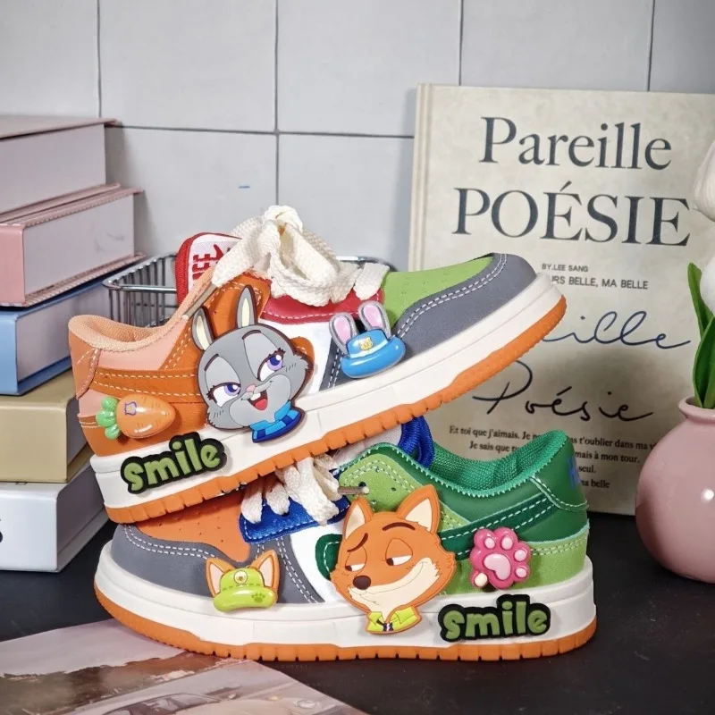 

Disney Zootopia Youngster Two-Tone Low-Top Sneakers New Style Soft Comfortable Stylish Sports Shoes Holiday Birthday Gifts