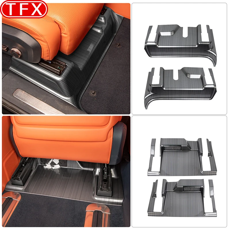For Lynk & Co 900 2025 Car Seat Under Panel Track Air Vent Kick Protection Cover Auto Interior Trim Guard Decorative Accessories