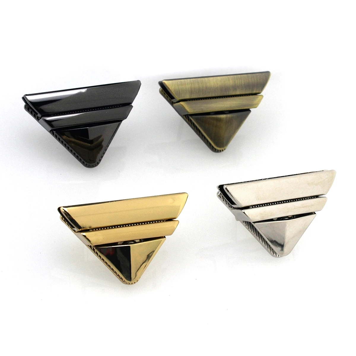 1pcs Metal Triangle Press Lock Fashion Switch Lock For DIY Handbag Bag Purse Luggage Hardware Closure Bag Parts Accessories