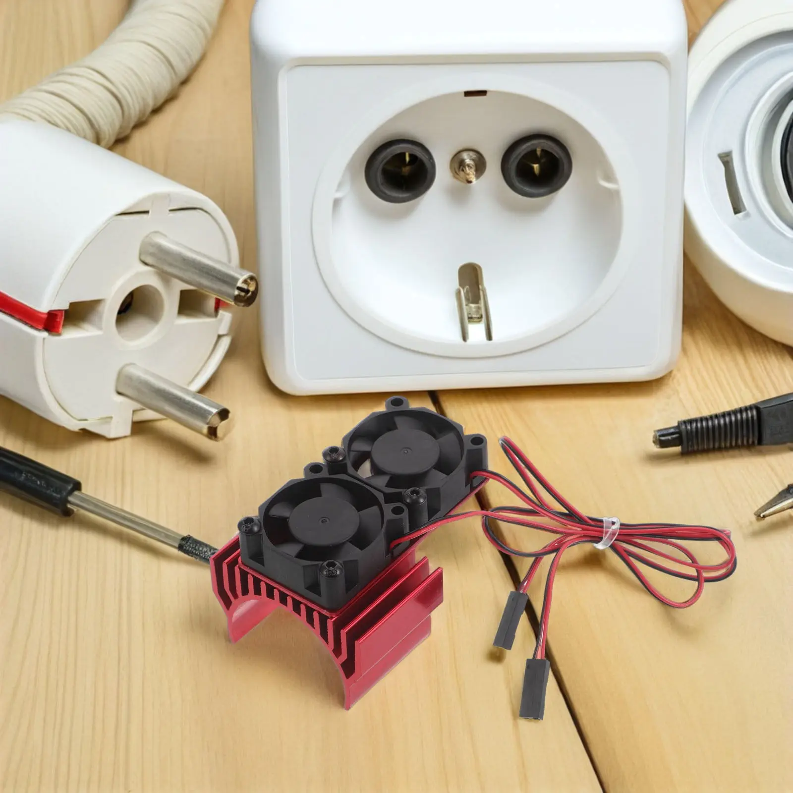 

Алюминиевый радиатор с двумя вентиляторами для охлаждения двигателя, для радиоуправляемых машин, моторов 540 (щеточный) и 3660 (бесщеточный), для грузовиков