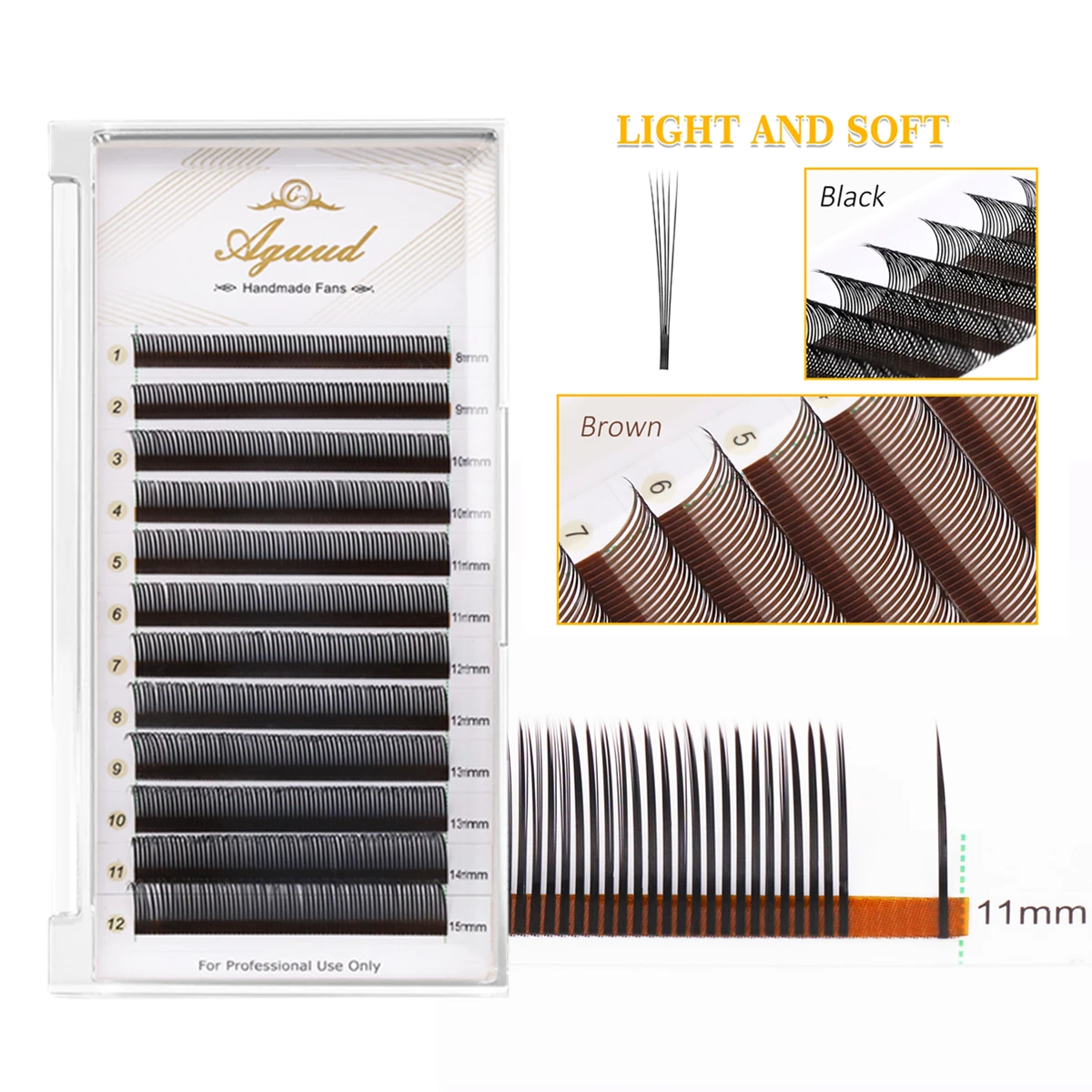 

AGUUD﻿ 5D Closed Fan Lashes Anime Spikes Pre Made 5D Flower Lashes Spike Angel Eyelash Extensions Wispy Lash Premade Fan