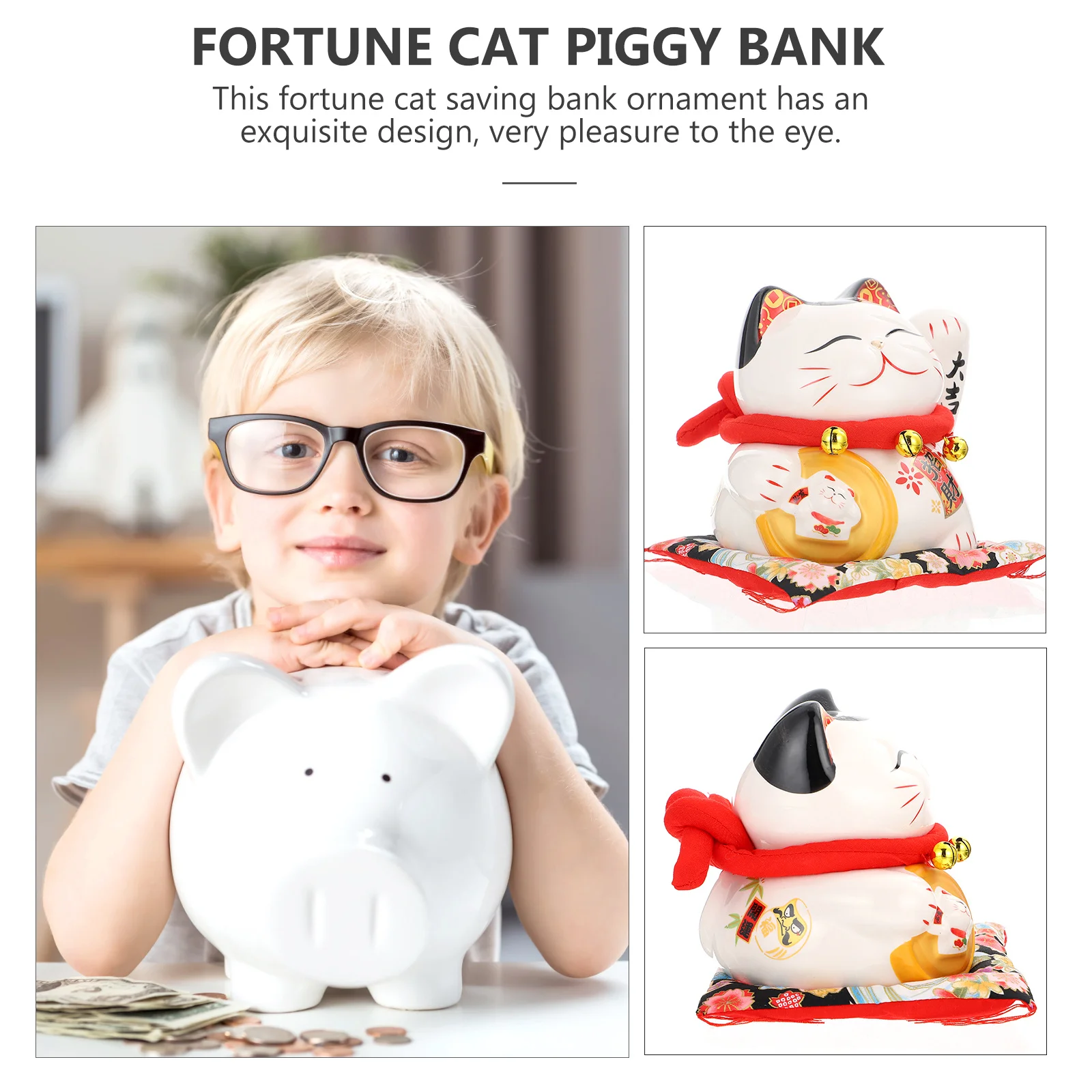 

Lucky Cat Workmanship No Burrs Money Savings Piggy For Store Jar For Store Office Home Cat Bank Decor Piggy Bank Gift