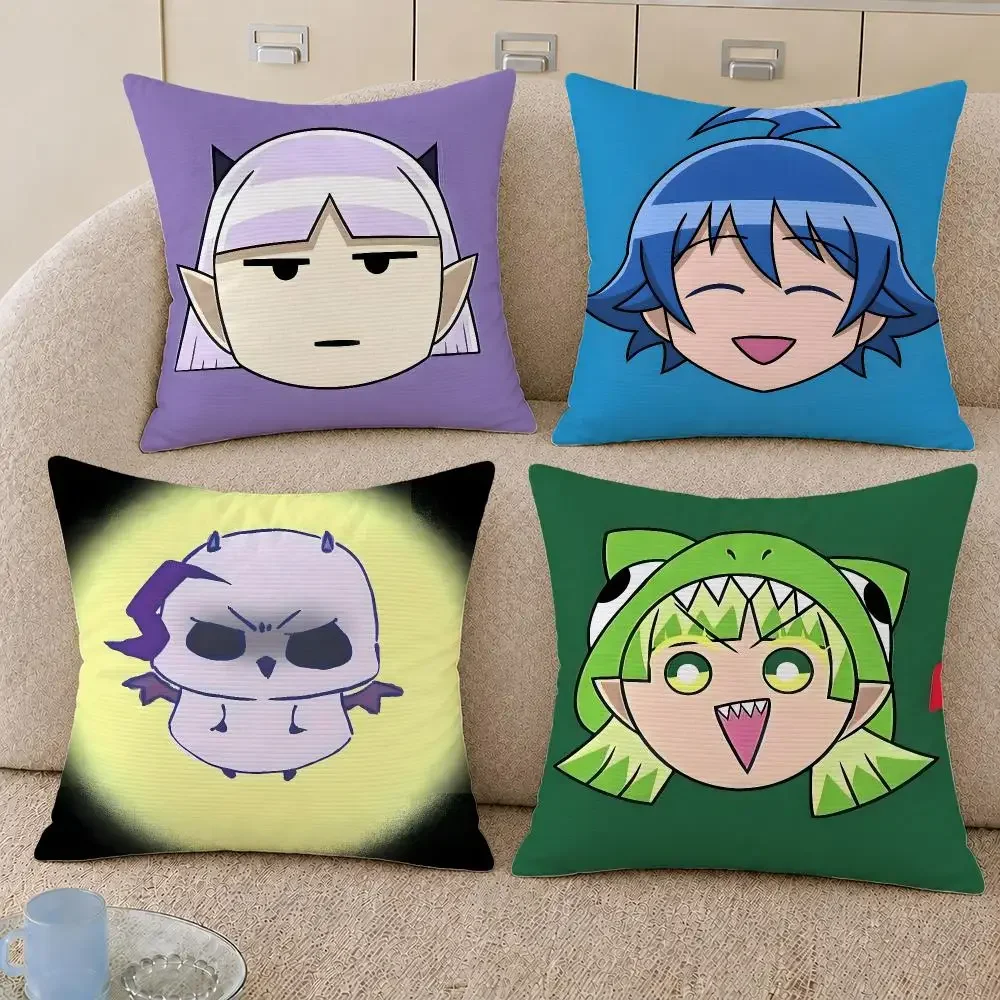 Anime Welcome to Demon School! Iruma-kun Cushion Cover Decorative Pillowcase Soft Short Plush Cozy Durable Sofa Home Decor Items