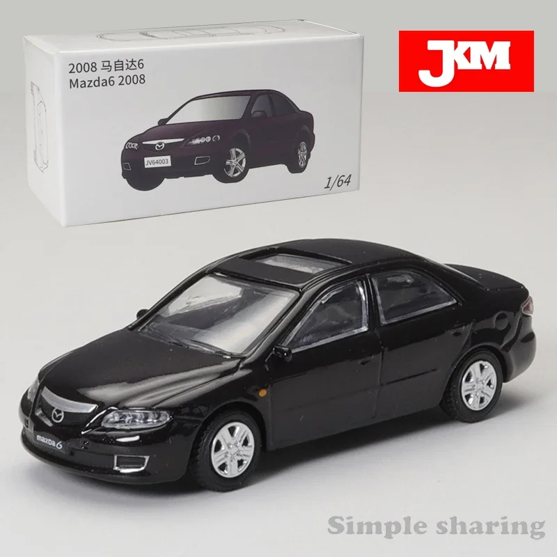 JKM 1/64 Mazda 6 2008 Alloy Car Diecast Model Shock Absorption Model Toy Car Friends Gifts