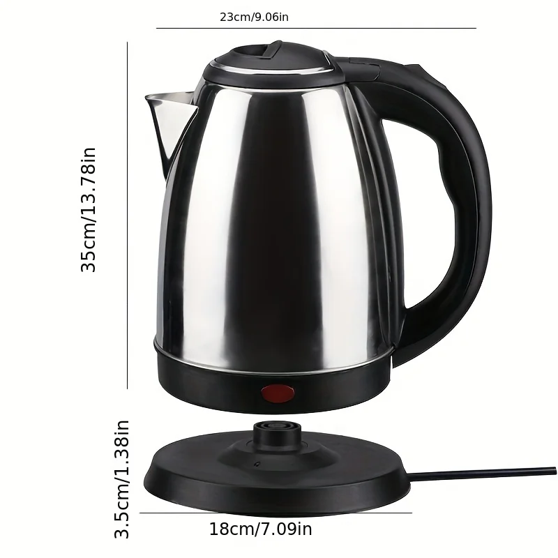 US Plug 1500W 1.8L Household Electric Kettle Kitchen Kettle,Scalding Stainless Steel Kettle,Intelligent Constant Temperature