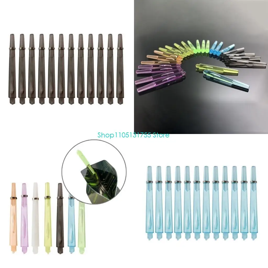 

K0EF 12 шт. пластиковые валы для дартса, прозрачный стержень для дартс, метательные фитинги, аксессуары для дартса