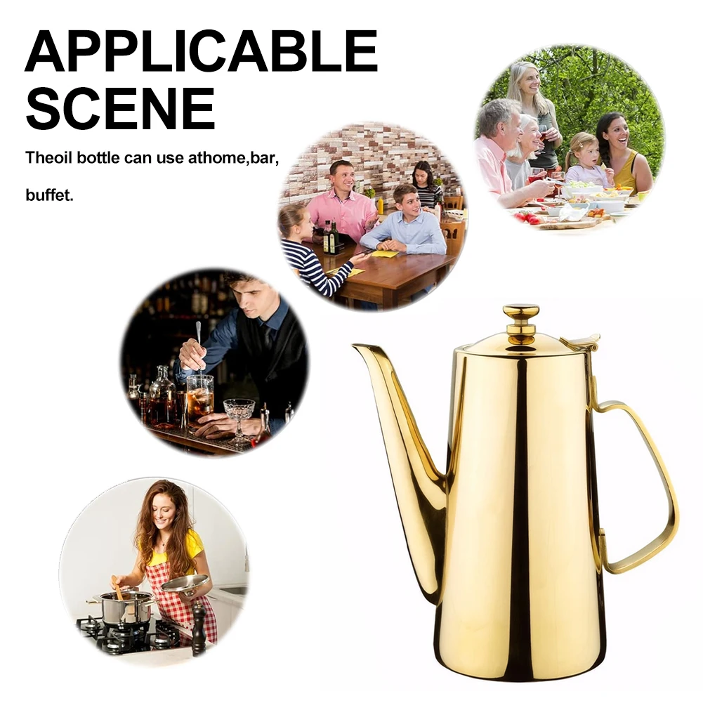 

Чайник из нержавеющей стали с нескользящей ручкой, кувшин для воды, большая емкость, горшок для воды с широкой горловиной для отеля, ресторана