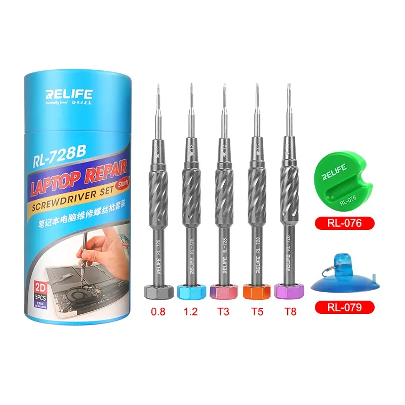 RELIFE RL-728B Notebook Computer Special For Maintenance Screwdriver Pentagonal 1.2 0.8 T3 T5 T8 Remove The Bolt Driver Tools