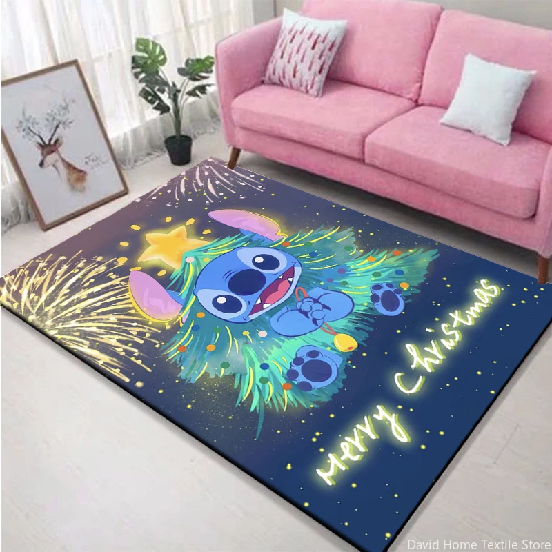 Stich Cartoon Carpets Living Room Bedroom Large Area Soft Mat Home Children\'s Floor Rugs Picnic Camp Kitchen Mat Crawling Carpet