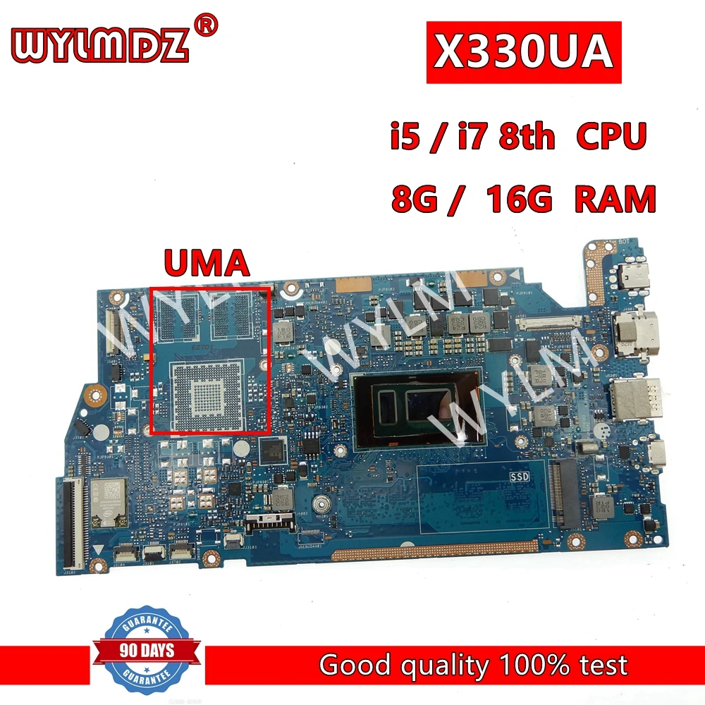 X330UA i5/i7 8th CPU 8G/16G RAM Notebook Mainboard For Asus X330UA X330UN X330U I330U K330U R330U V330U S330U Laptop Motherboard