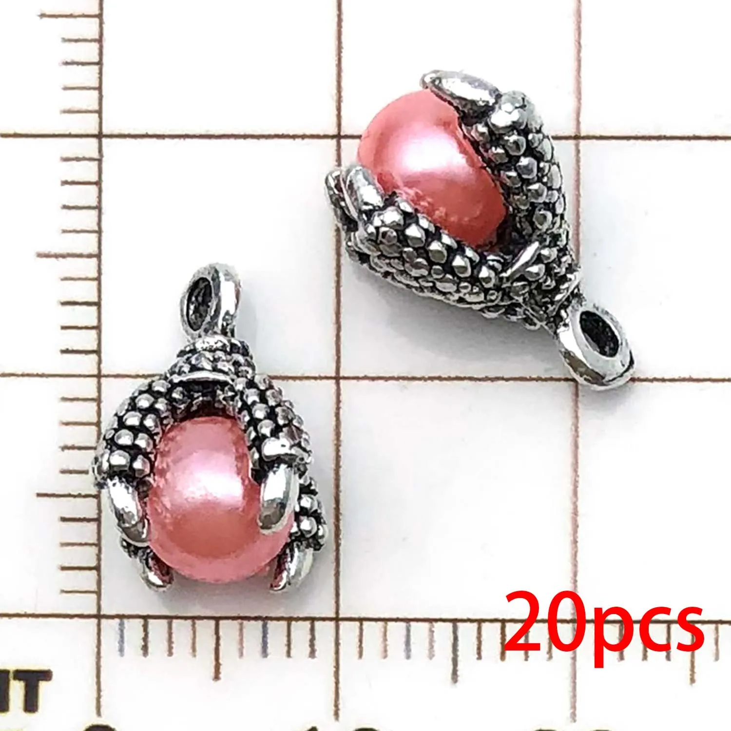 20pcs Colorful Alloy Dragon Claw Charms