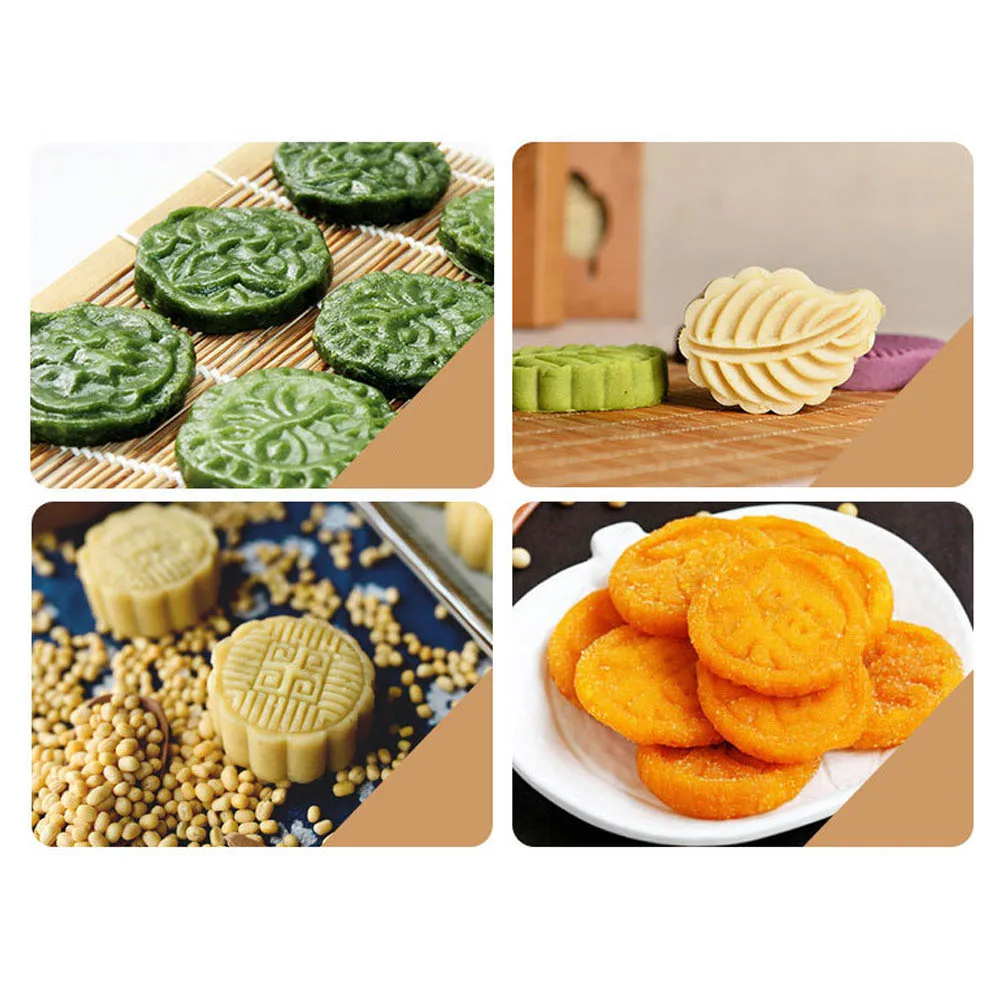 

3 Grids Flower Shape Wooden Mooncake Mold Eco Candy Muffin Biscuit Chocolate Mold Chocolate Mould