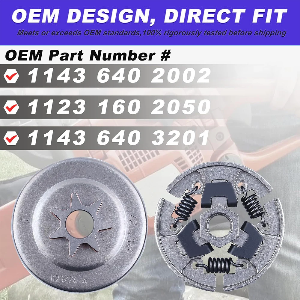 Fuel Hose Sprocket Clutch Clutch Assembly 325 7T Sprocket Oil Hose Sprocket Cleaner Essential Components For Chainsaw Repair