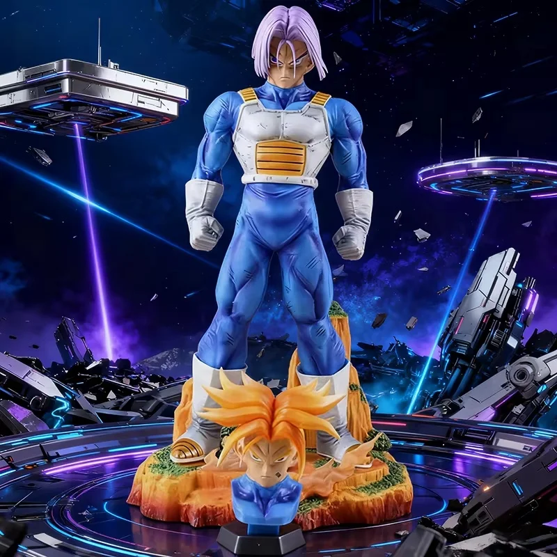 29cm Trunks with Two Heads Model Dragon Ball Z Action Figure DBZ Super Saiyan Figuras Toys Anime GK Statue Ornament Peripheral