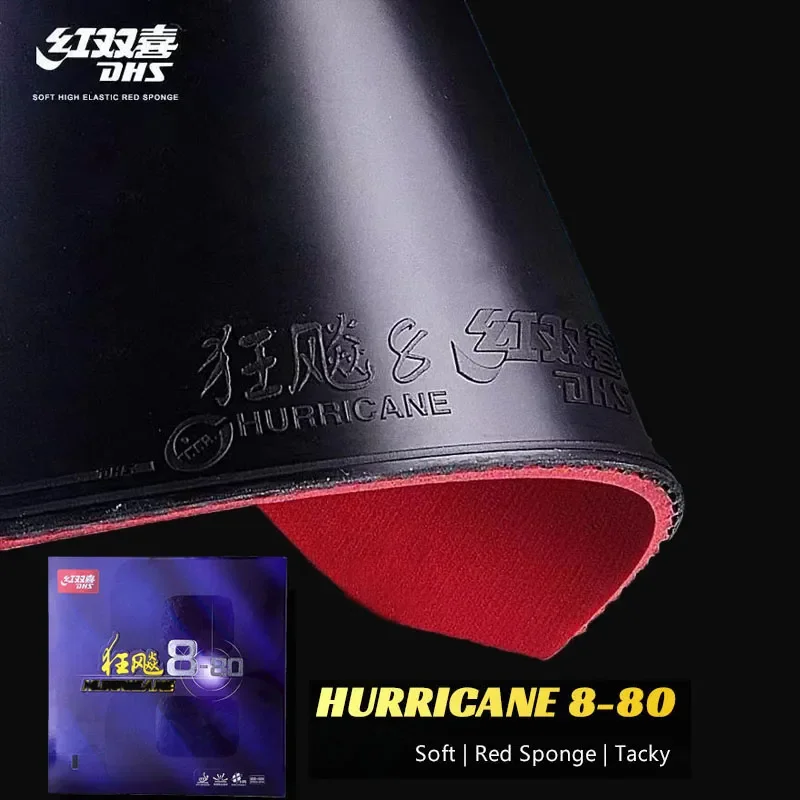 Oryginalny DHS Hurricane8-80 Hurricane 8-80 Pips-In H8-80 tenis stołowy guma Ping Pong Tenis De Mesa Hurricane-8-80