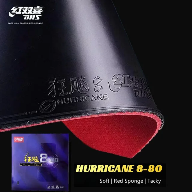 Oryginalny DHS Hurricane8-80 Hurricane 8-80 Pips-In H8-80 tenis stołowy guma Ping Pong Tenis De Mesa Hurricane-8-80
