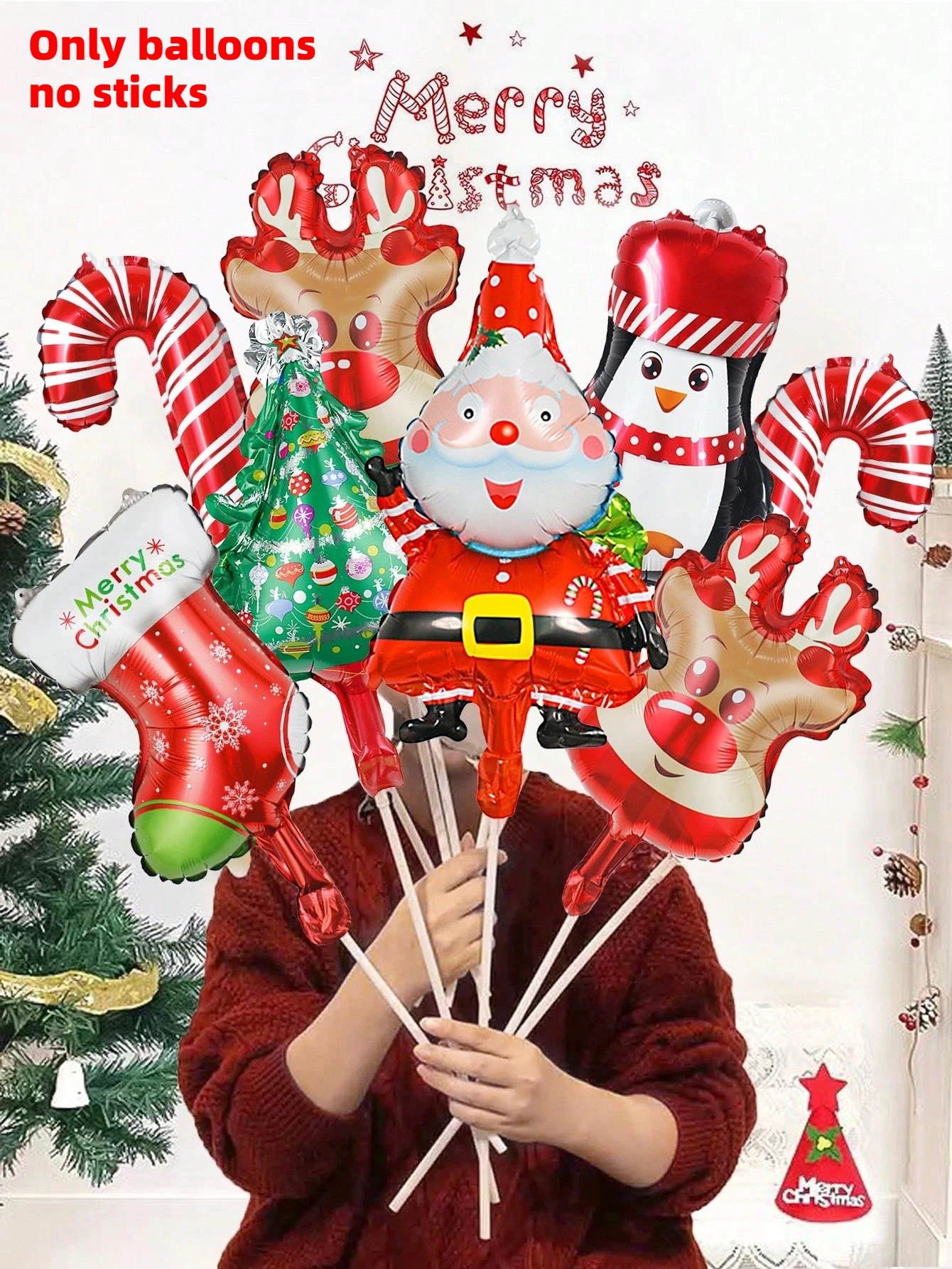 6 stücke Mini 16 zoll Weihnachten Luftballons Aluminium Folie Ballon Weihnachten Baum Lebkuchenmann Santa Geburtstag Party Urlaub Dekoration geschenk
