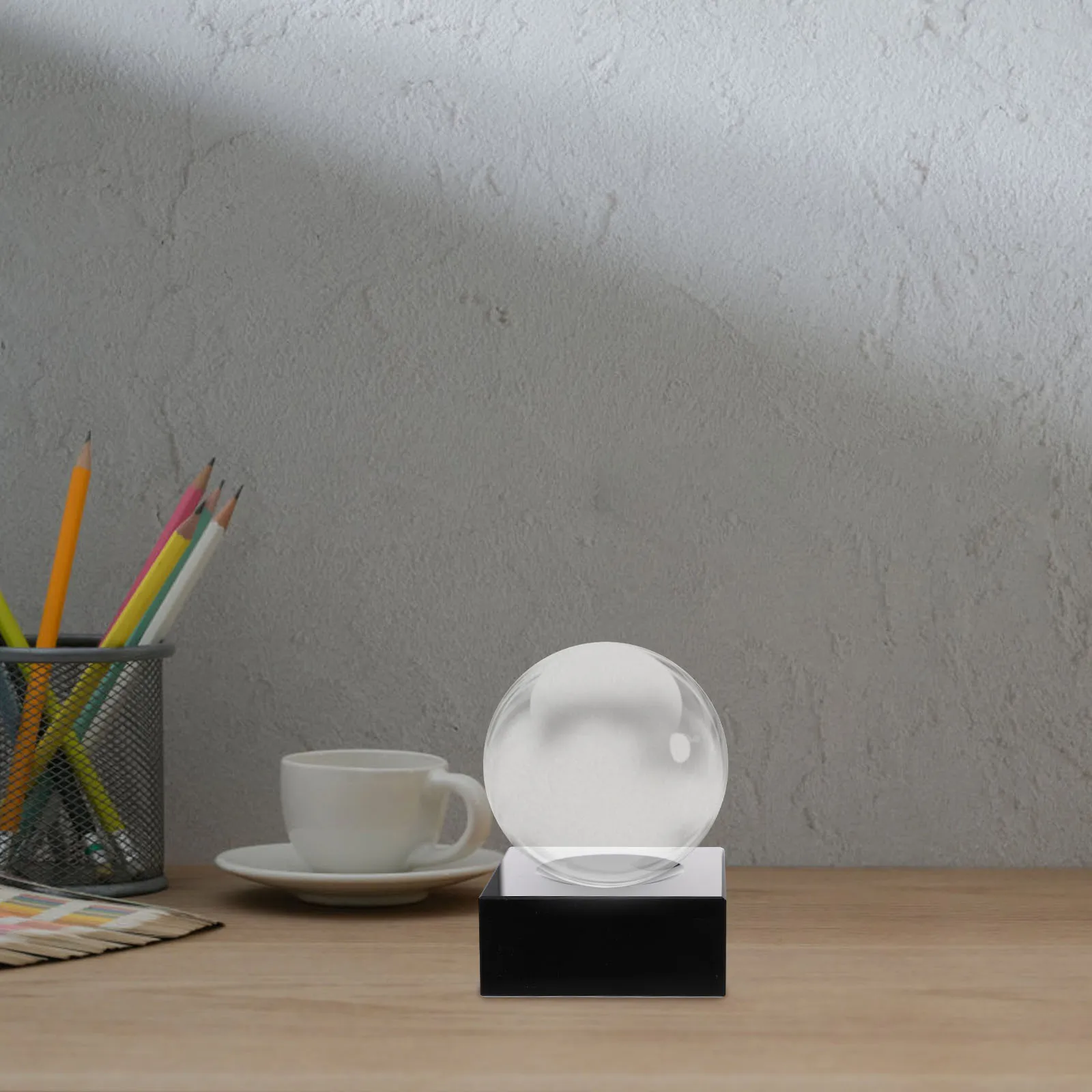

Crystal Ball St Wooden Base for Sphere Display Home Decor Party Gift Stable Concave Holder Retro Durability Smooth