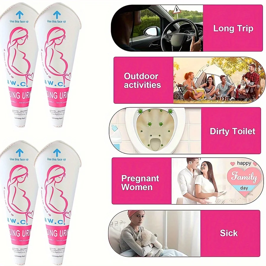 6/12/24 قطعة مبولة الإناث القابل للتصرف للنساء الدائمة المحمولة تبول قمع الحمل ودية السفر التبول للخارجية JXB #3