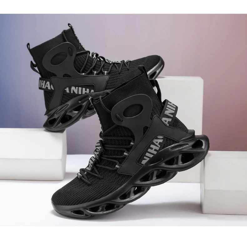 Herren-Freizeitschuhe, modische Laufschuhe, rutschfeste Offroad-Schuhe, Rennschuhe, atmungsaktive, dämpfende Sneakers, Mesh-Trainer für Paare – Detail 23
