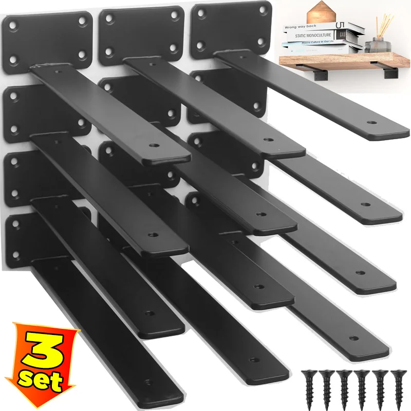 

Кронштейн для полки L-образной формы, усиленный, металлический, скрытый, для настенного крепления, с винтами, для деревянных и мебельных панелей