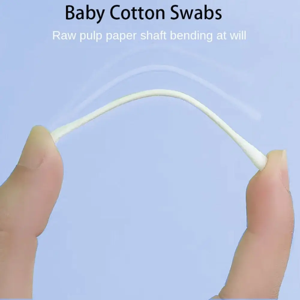 

200 шт. Мягкие ватные палочки с двойными наконечниками, ультратонкие, для удаления жира, стерильные, спиральные, для носа, для младенцев и детей