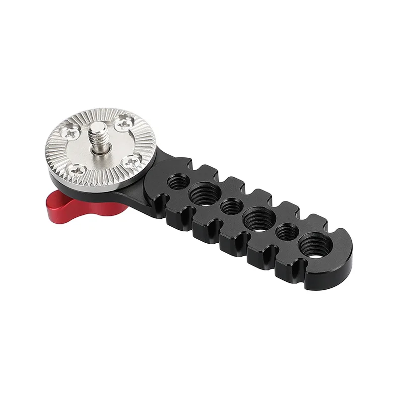 

Gear Extension Arm M6 Screw Red Knob Mounting with 1/4 3/8ARRI Positioning Hole 3098