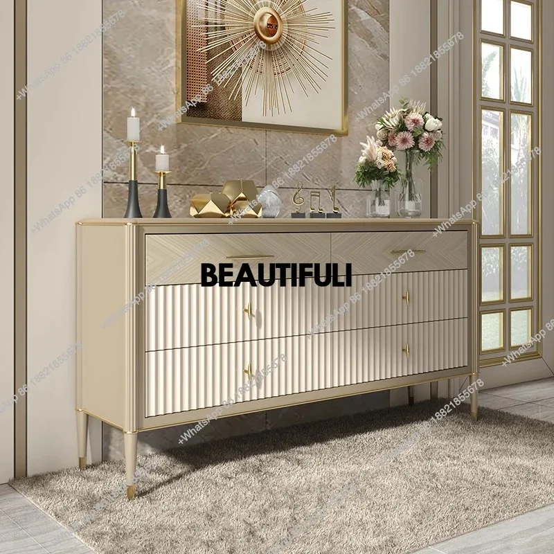 

RR Six chest of drawers Bedroom TV American living room Solid wood storage Modern simple storage chest of drawers