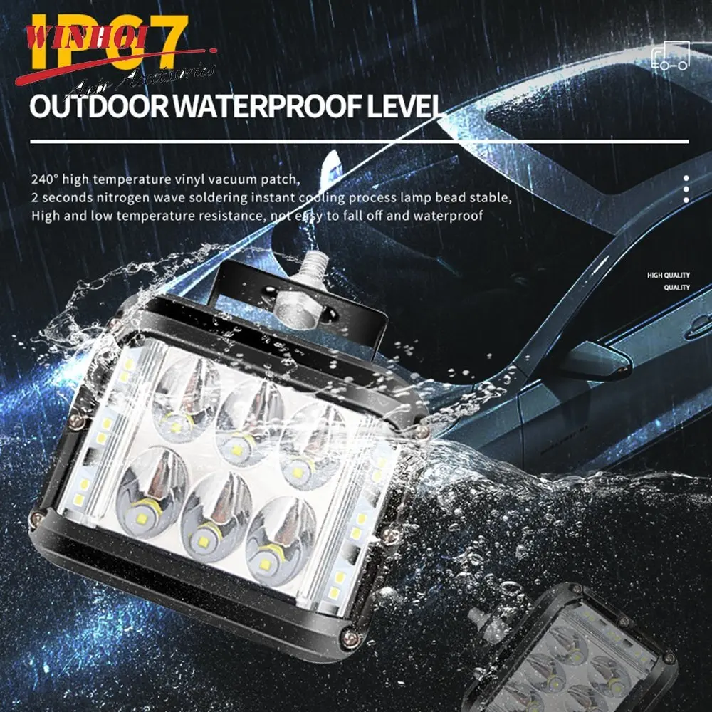 60W LED Pod Lights Car Led Headlights12V 24V Flash Trobe Lamp Led Work Light Bar Car Spotlights Fog Lamp for 4x4 Off Road Truck