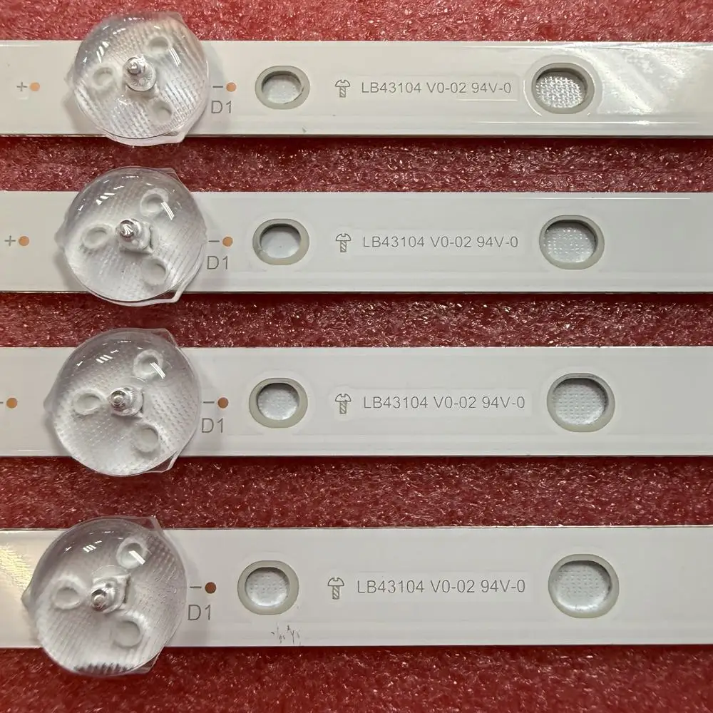 4pcs/set LED Backlight Strip For LBM430M0801-EU-1 43PUS6703 12 43PUS6804 43PUS6814/12 43PUS6400 43PUS6262 12 43PUS6162