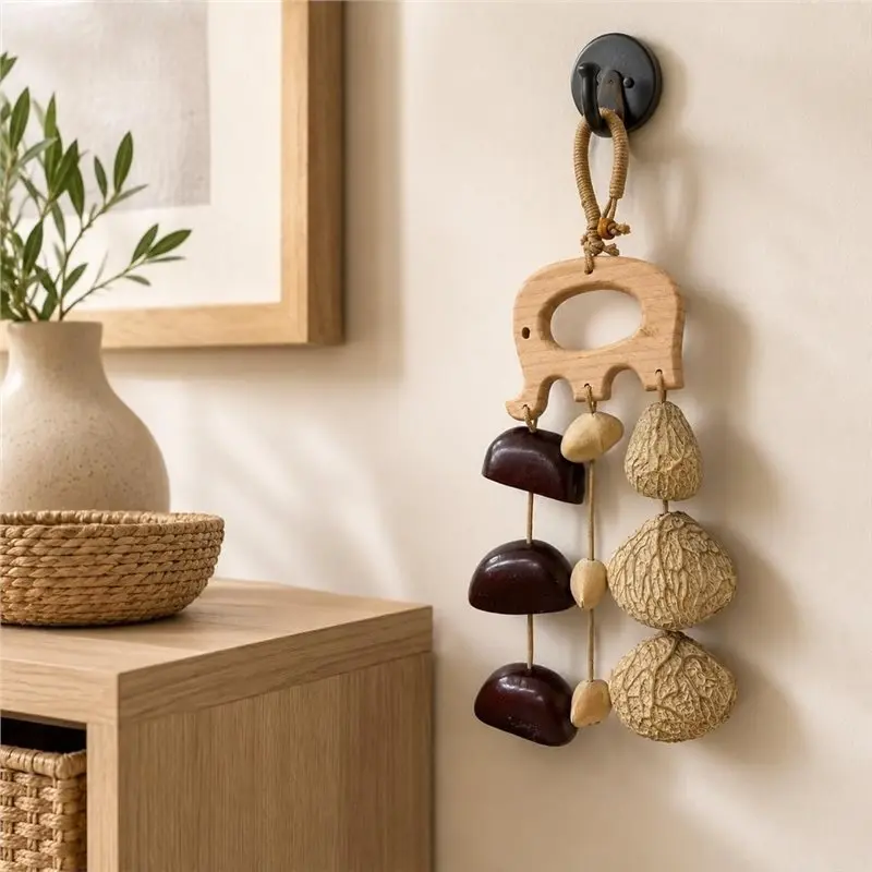 ABKP-For Bedroom For Living Room Boho Coastal Decorative Bird Hanging Ornament Handcrafted Braided Cotton Cord Charm