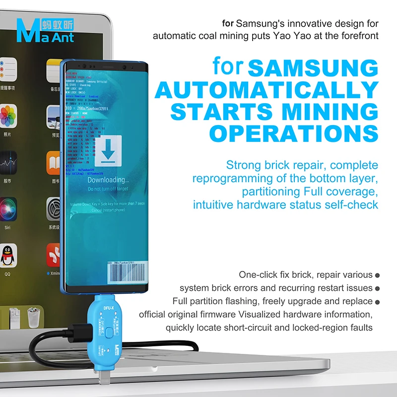 MaAnt DFU-X Flashing Device One-Click Restart Recovery Boot Loop Fix Tool Phone System Repair