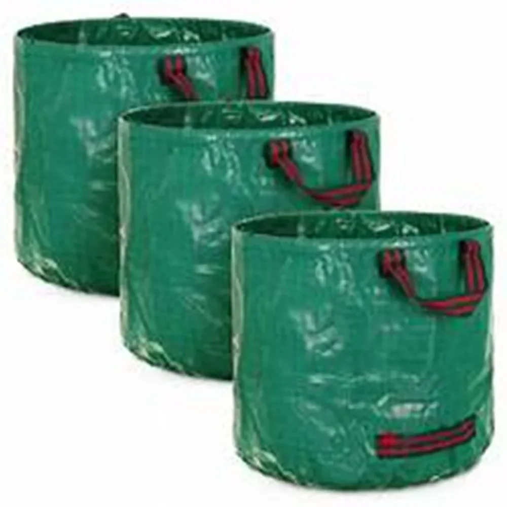 Outside Leaf Trash Bags 120L Reusable Collapsible/Pop Up Waterproof Recycle Garden Waste Leaf Bag