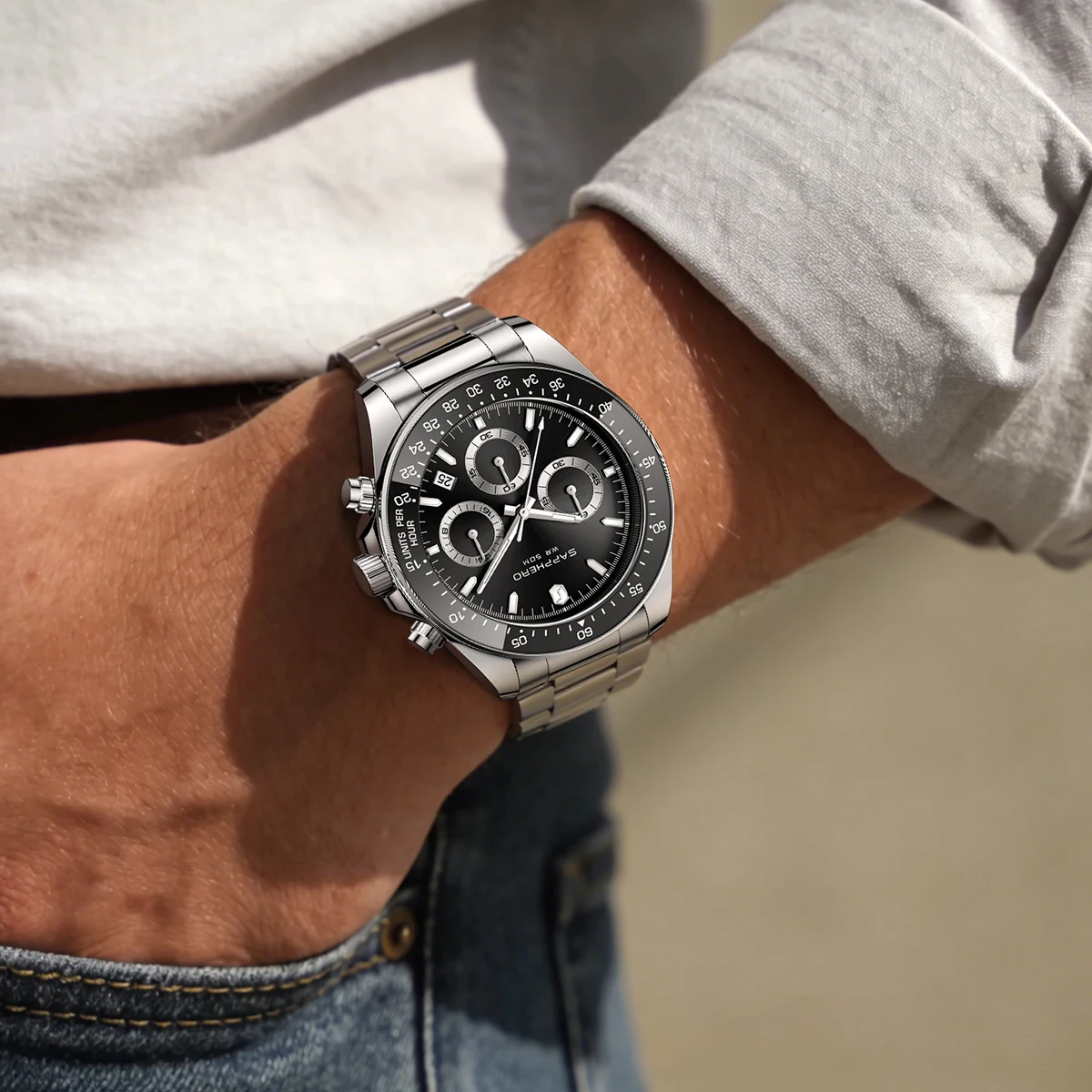 SAPPHERO Jam Tangan Pria Modis - Smartwatch Watches Gift For Men ulasan dan harga