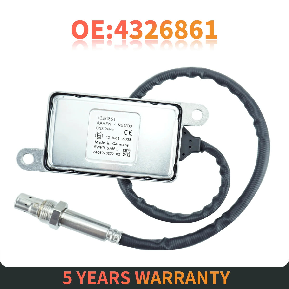 Fits for Cummins NOx Sensor OE 4326861 New Nitrogen Oxides Sensor  5WK9 6766C