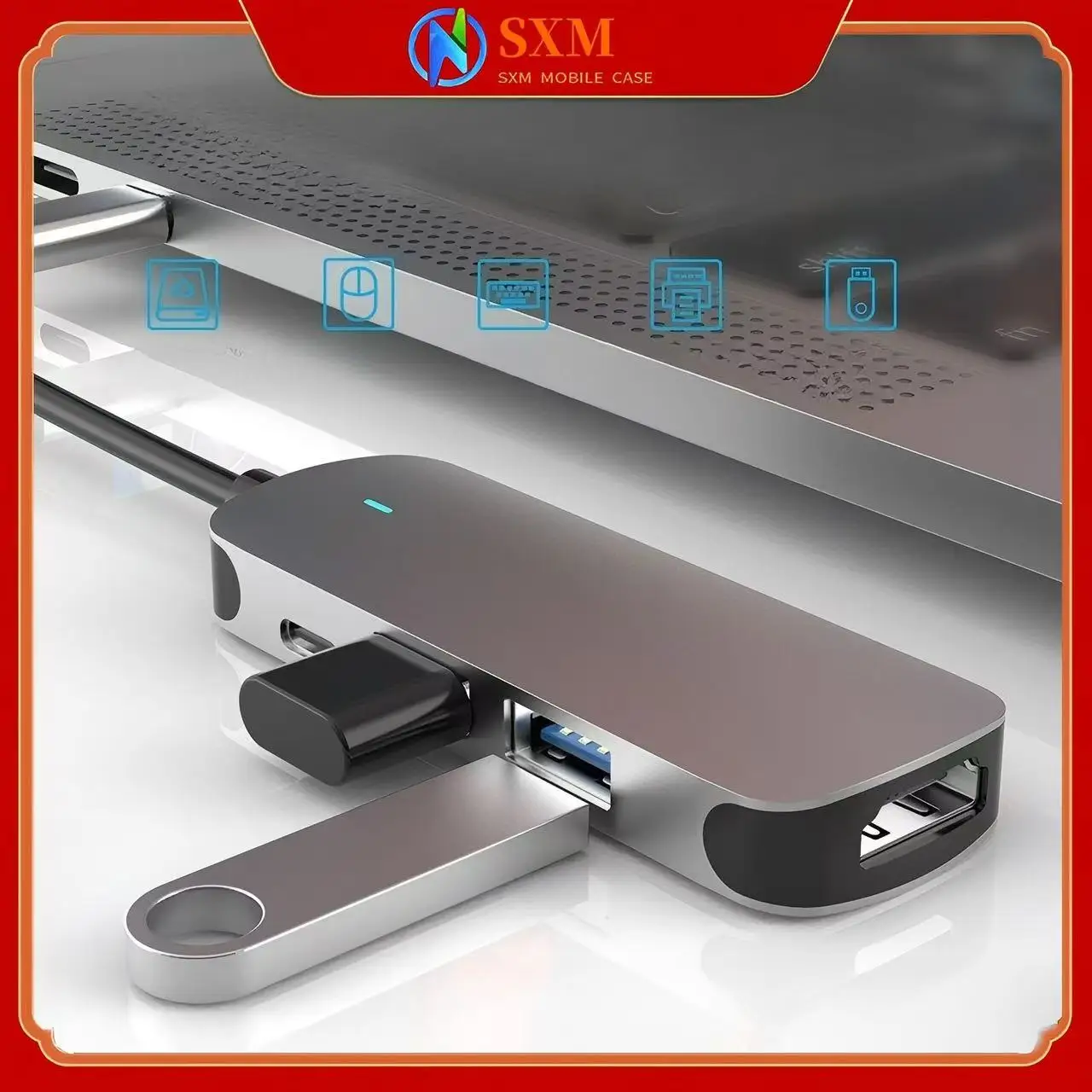 

type-c docking station 4-in-1 USB3.0 docking station usb hub multi-function HDMI hub