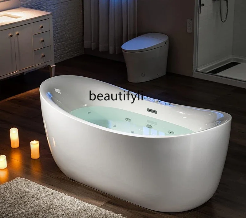

X Acrylic bathtub, Jacuzzi small apartment free-standing bathtub, household