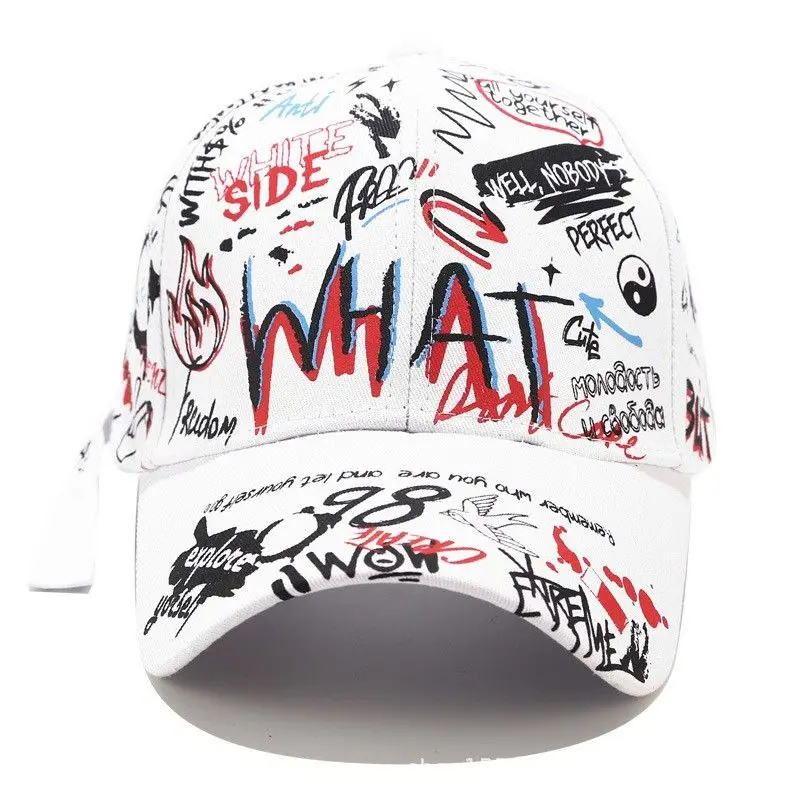 قبعة جرافيتي سناباك على الطراز الكوري للجنسين صيفية خفيفة الوزن وقابلة للتعديل للحماية من الشمس قبعة بيسبول للنساء والرجال في الهواء الطلق ​