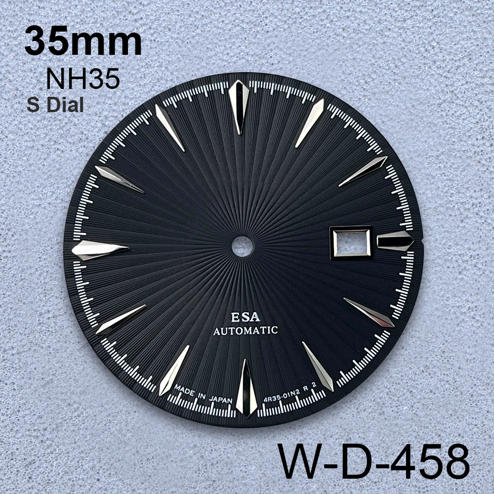 35mm S Logo Cocktail Dial Fit NH35 Japanese Movement Red High-Quality Dial Watch Modification Accessories