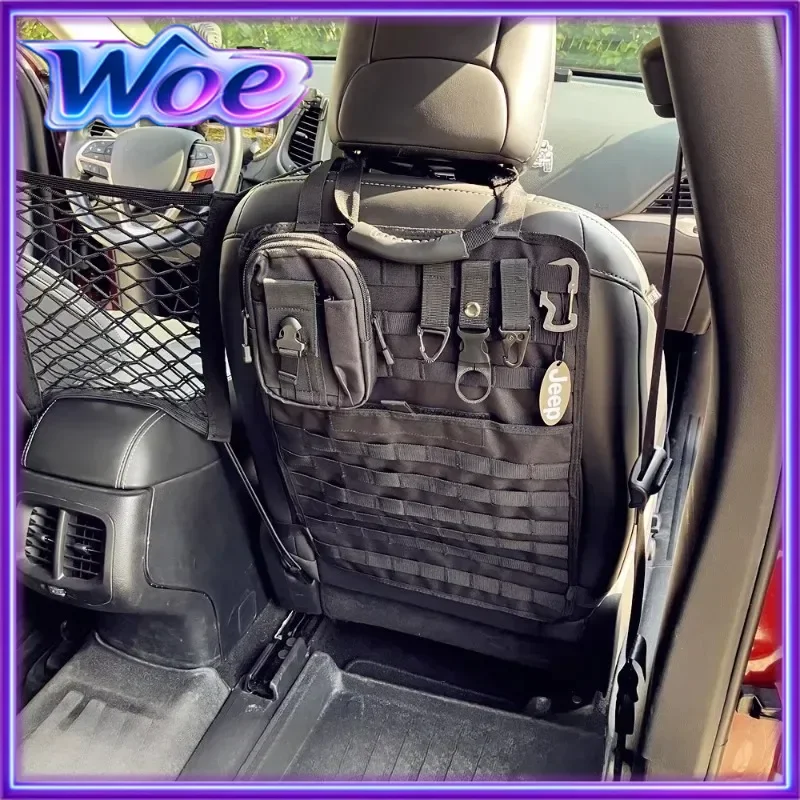 Tactical MOLLE Seat Back Organizer Bag for Jeep Wrangler JK JL JT Gladiator 4xe Interior Military Style Cargo Accessories Tools