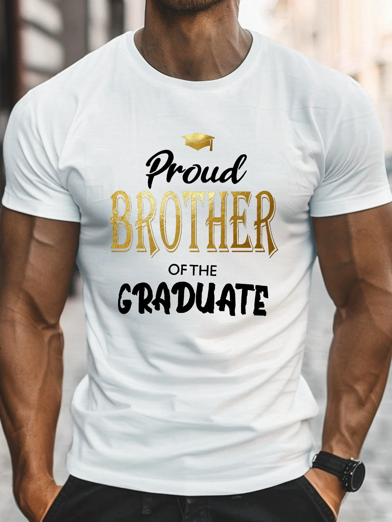 

[Short-Sleeve Graphic Tee for Summer] Men'S Short-Sleeve Crew Neck Tee with Graphic Print, a Comfortable And Lightweight