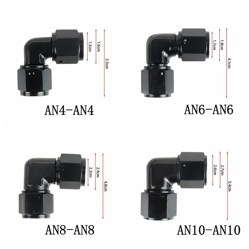 AN4 AN6 AN8 AN10 Oil Cooler Fittings Rotating Adapter 90 Degree Internal Thread Conversion Auto Modification Parts