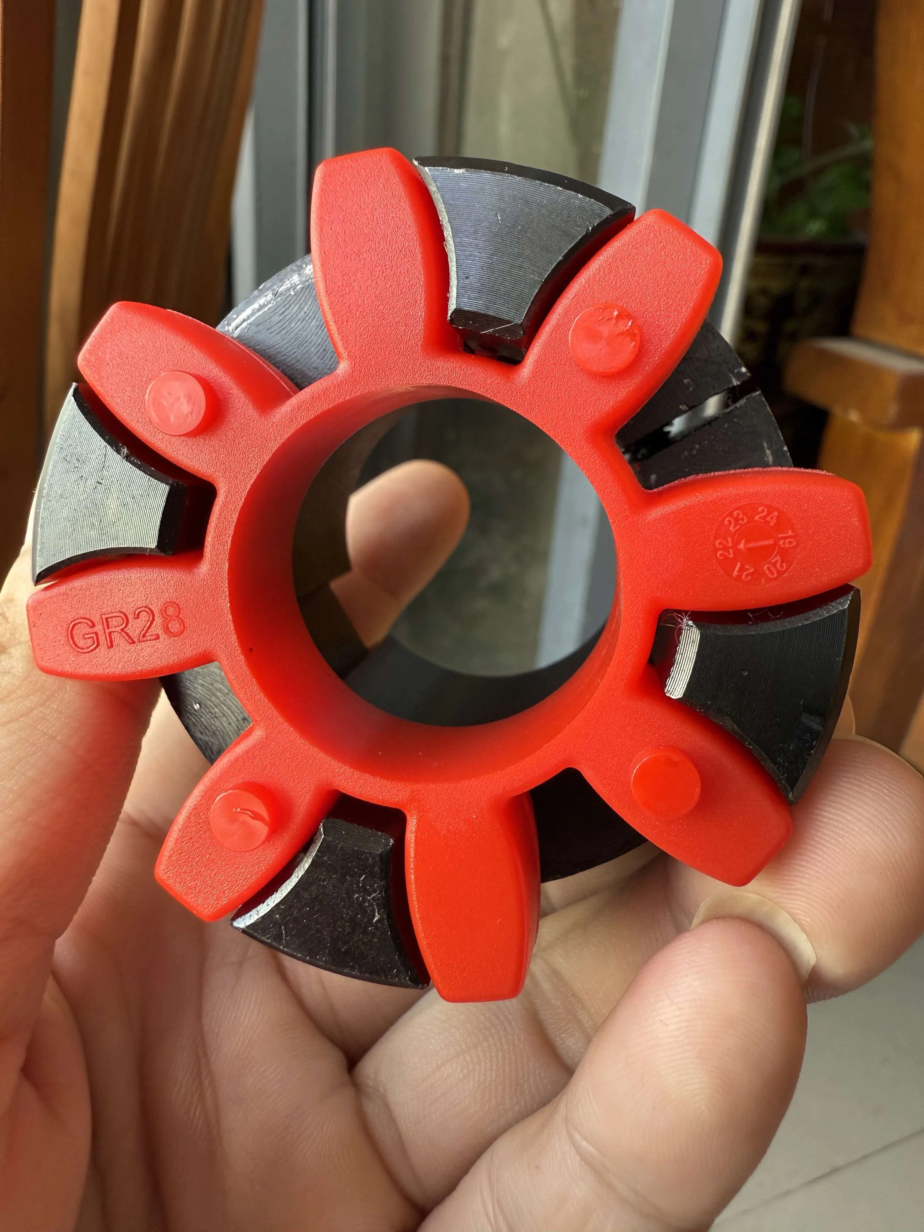 1-5PCS GR-10/1214/19/24/28/38/42-125mm Bore 8/10/18/26/30/38-290mm OD Urethane Shaft Coupling Coupler Spider Insert Open Center