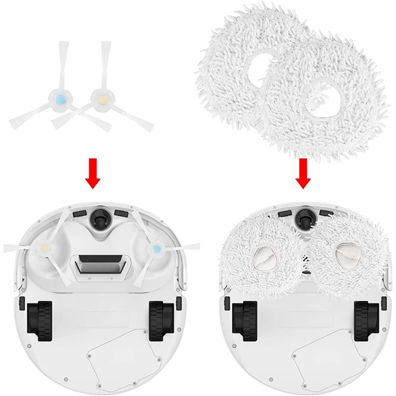 Kit de accesorios para Robot aspirador Narwal T10 J1 J2, filtro, paño de mopa, módulo de barrido y fregado, caja de polvo, 21 Uds.