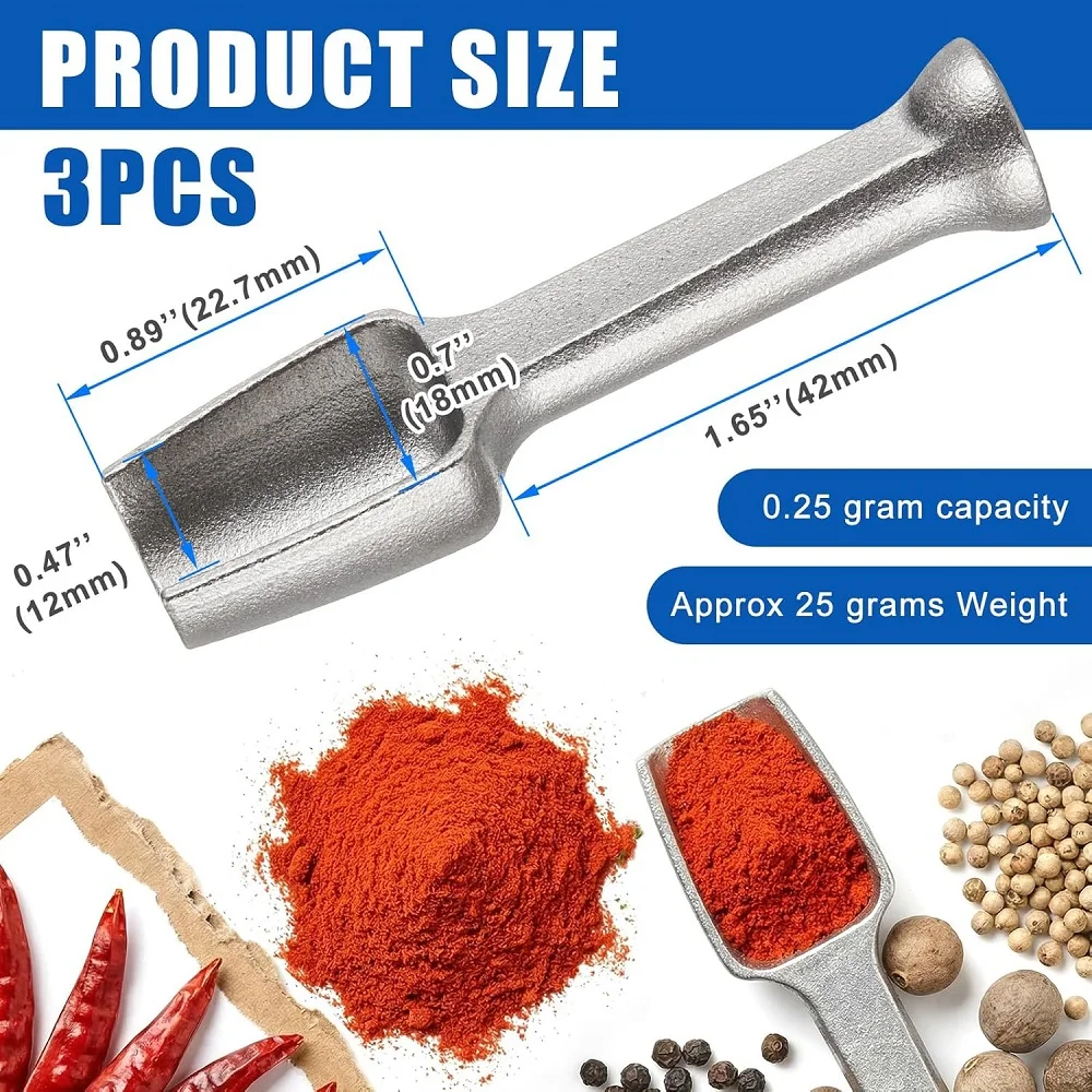 Mini 65mm Edelstahl-Messlöffel 0,25 Gramm Kleiner Löffel für Gewürze Kaffee Tee Proteinpulver Kräuter SS304 Messlöffel – Detail 3