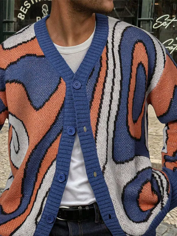 

Longsved Knitted Cardigan Sweater Loose Fit Long Sve Lazy Sle Casual Wear Coolmax Fiber round Ne ex Spring Faion