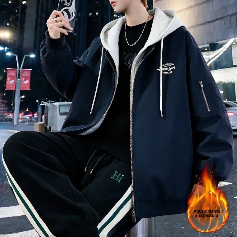 autumn-winter-new-style-hooded-padded-jacket-outerwear-warmth-set-for-teenagers-cotton-clothes-two-piece-suit-casual-sports-wear